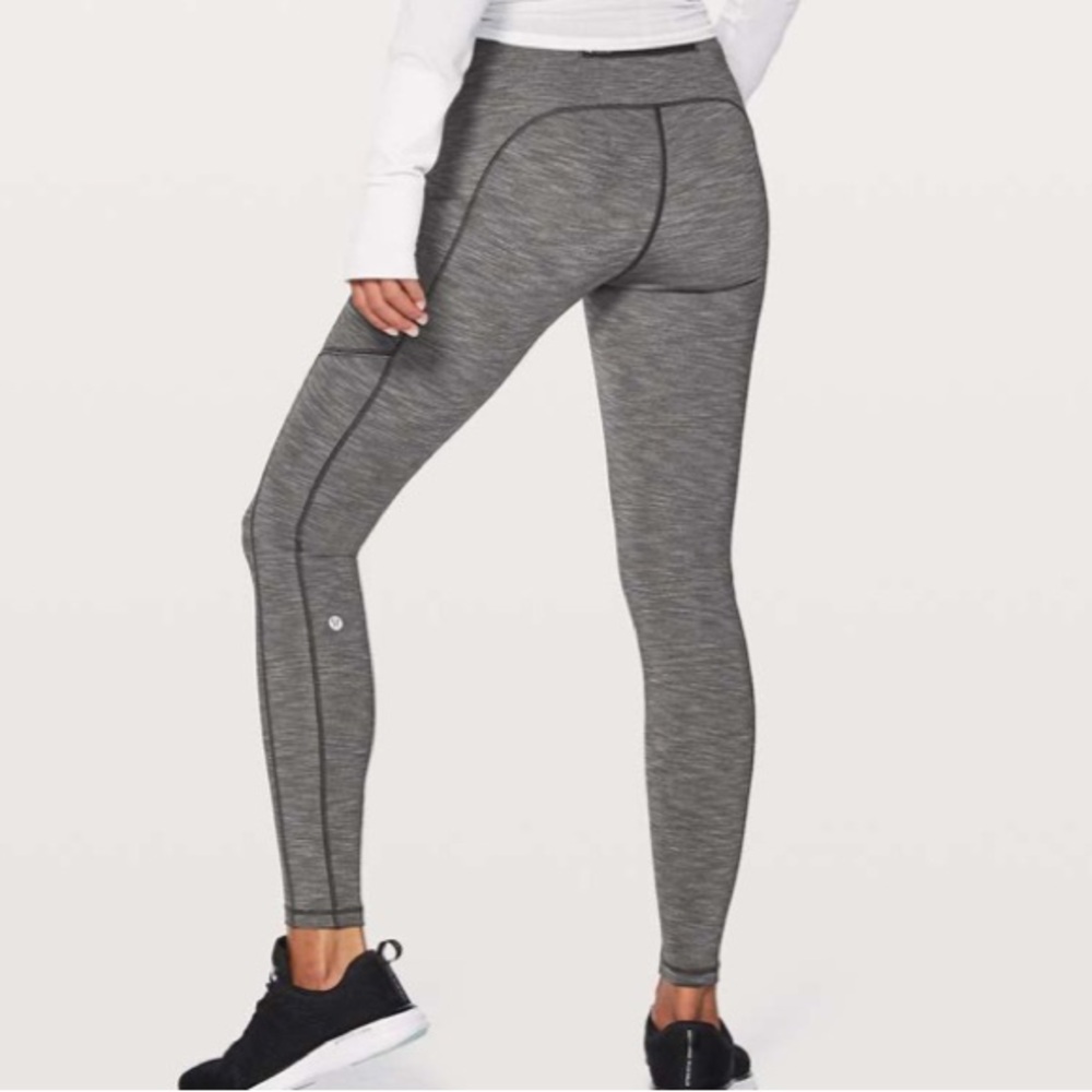 Lululemon Speed Up Tight *Full-On Luxtreme Brushed 28" Sz 12 Heathered Deep Coal - Picture 2 of 15